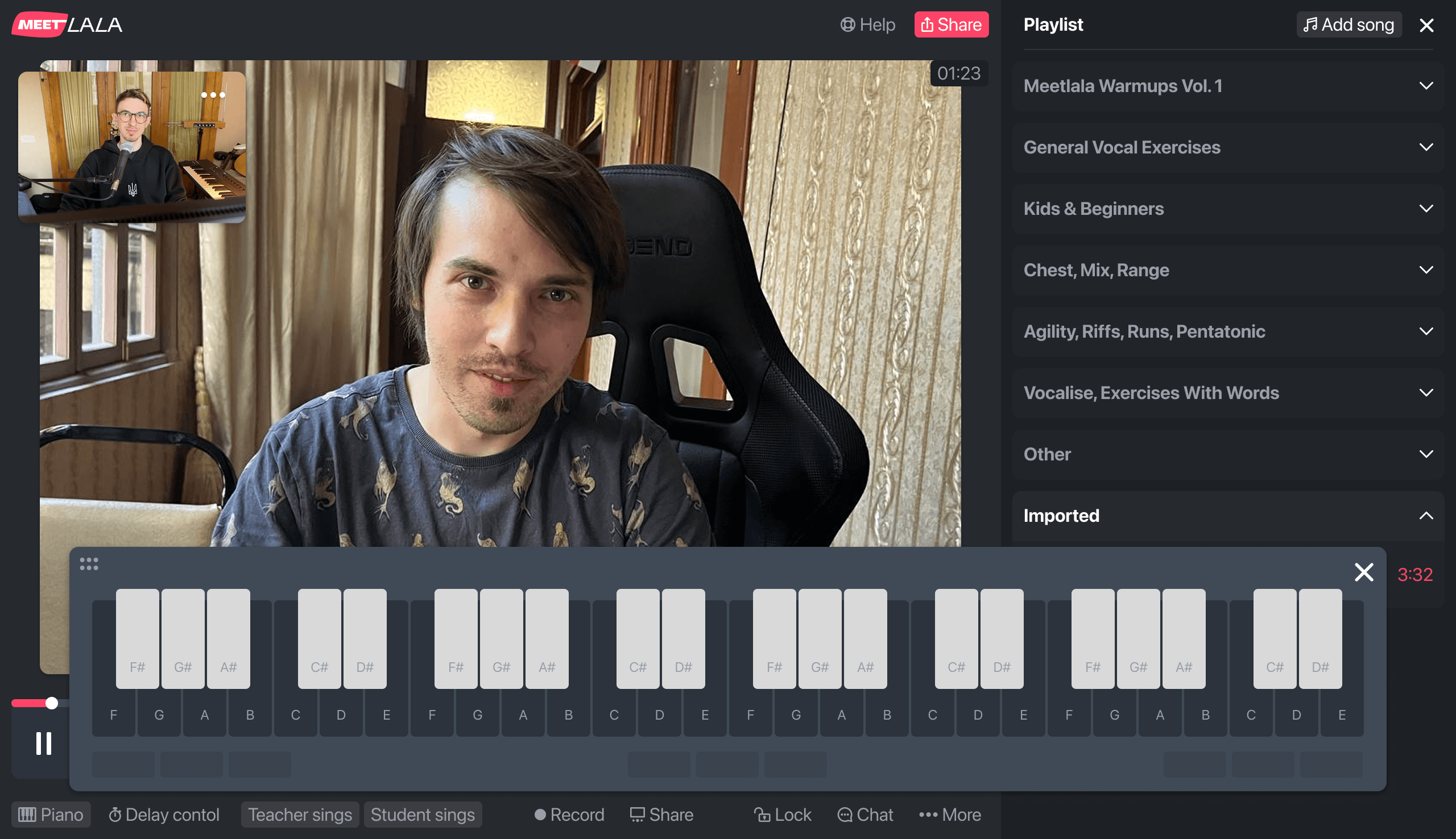 MeetLala interface